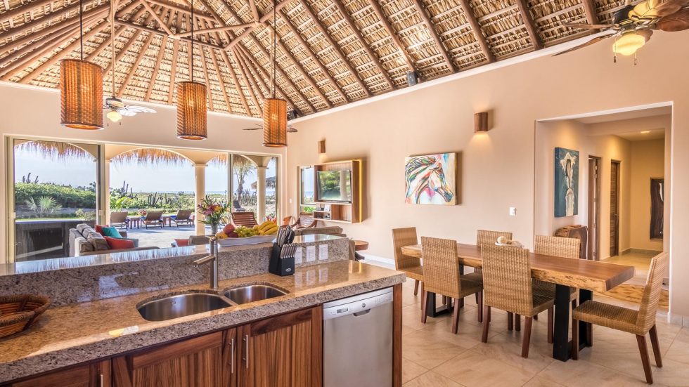 Residence kitchen and pool view